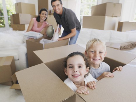 Removal team preparing a move in North Finchley