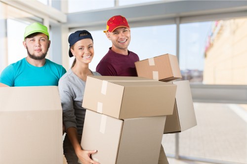 Removal team preparing a home move in North Finchley