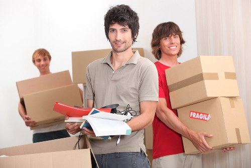 Commercial moving team planning an office relocation in North Finchley