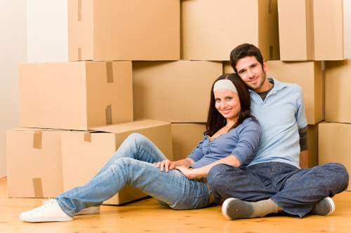 House removals team planning a move in North Finchley