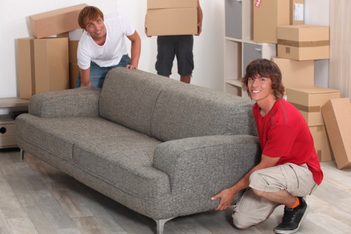 Removal van loaded for a domestic move in North Finchley