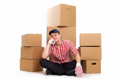 North Finchley removal team handling boxes and household items